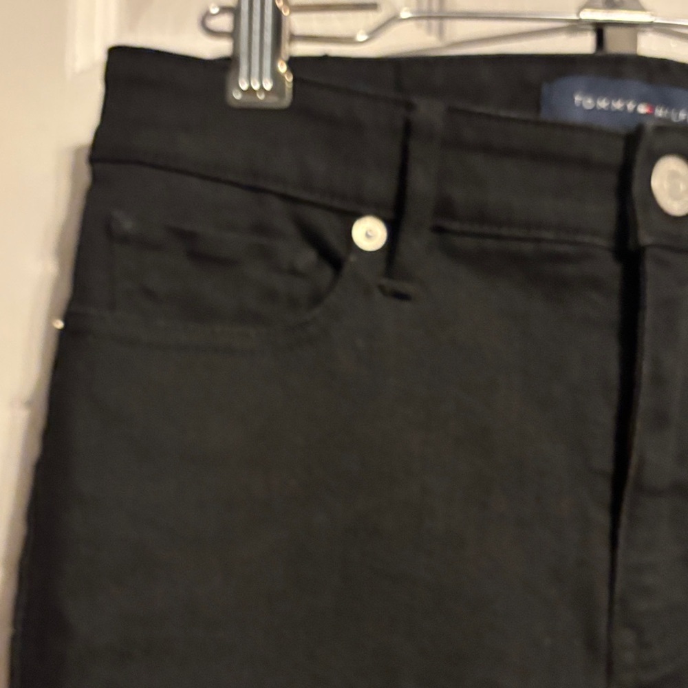 Tommy Hilfiger black straight cropped jeans size 2 - Picture 3 of 10